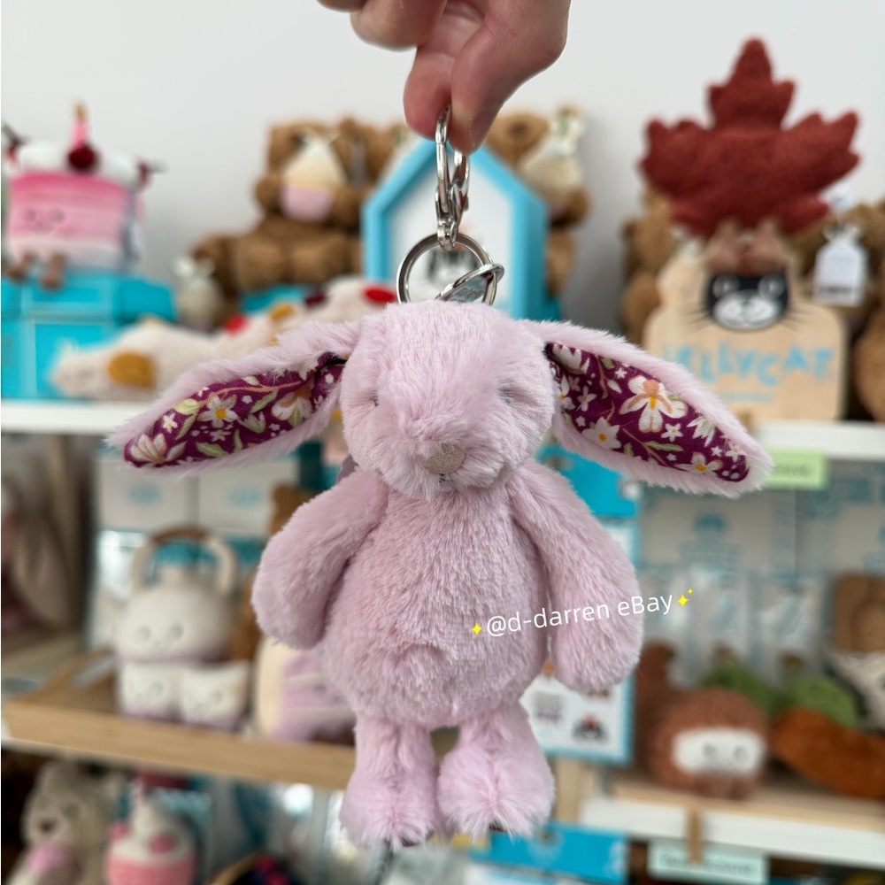 Jellycat Shanghai Exclusive blossom bunny keychain/bag charm. Brand new with tag